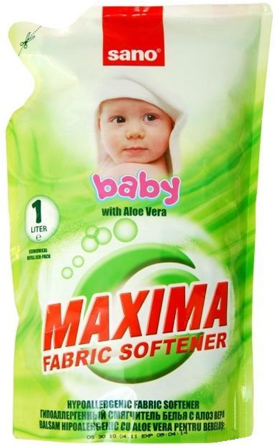 

Смягчитель белья SANO "Baby Алое Вера", Пом`якшувач д/білизни "Baby Алое Вера" 1л Запаска