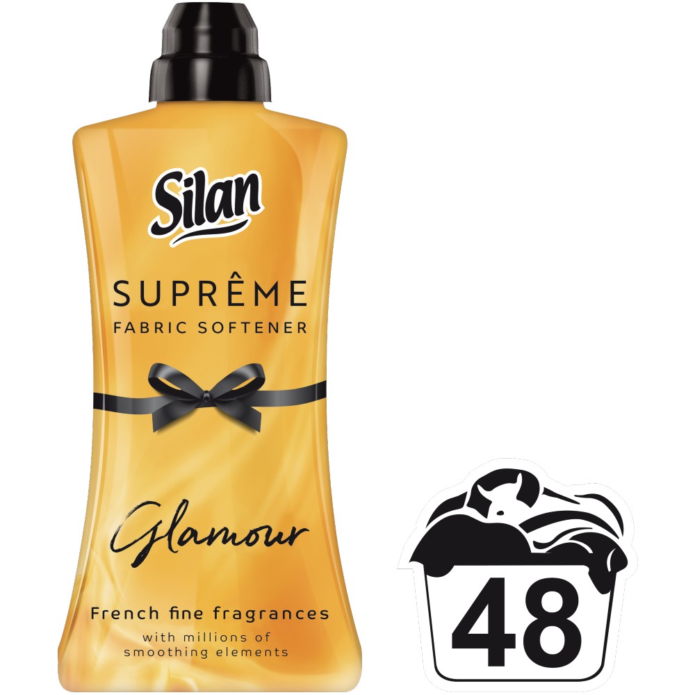 Ополаскиватель для белья Silan Supreme Гламур 1.2 л (9000101038262) Состав 5-15% катионные ПАВ, парфюм (Альфа-Изометил ионон,бензил салицитат, бутилфенил метилпропионал, кумарин, гексил, циннамал, лимонен, линалоол)