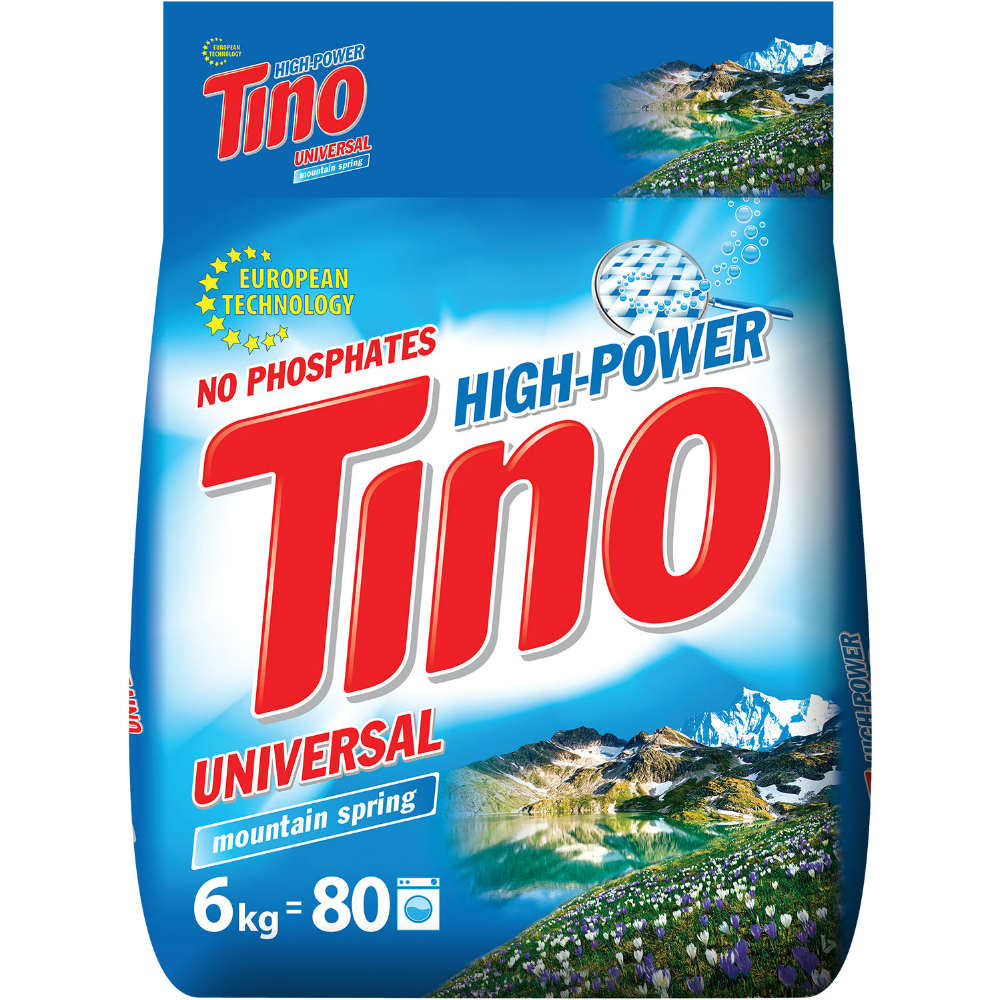 Акція на Стиральный порошок TINO Mountain spring Universal 6 кг (4823069706210) від Foxtrot