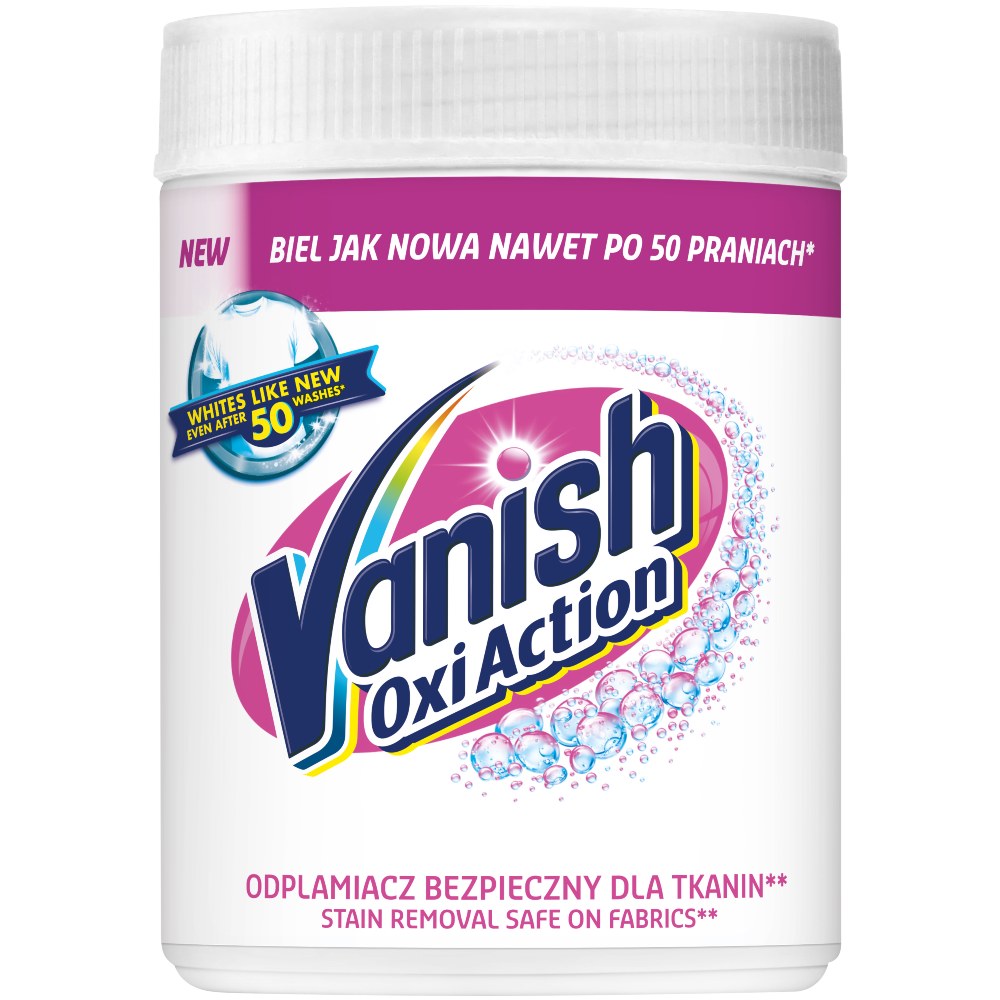 

Пятновыводитель Vanish Oxi Action Кристальная белизна 625 г (5900627081756), POWDER BASE WHITE 625 g (-30%)