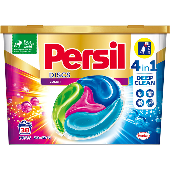 Акція на Капсулы Persil Deep Clean Discs Color 38 шт (9000101373028) від Foxtrot