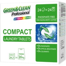 Пральний порошок в таблетках GREEN & CLEAN GCL02465 24 табеткі