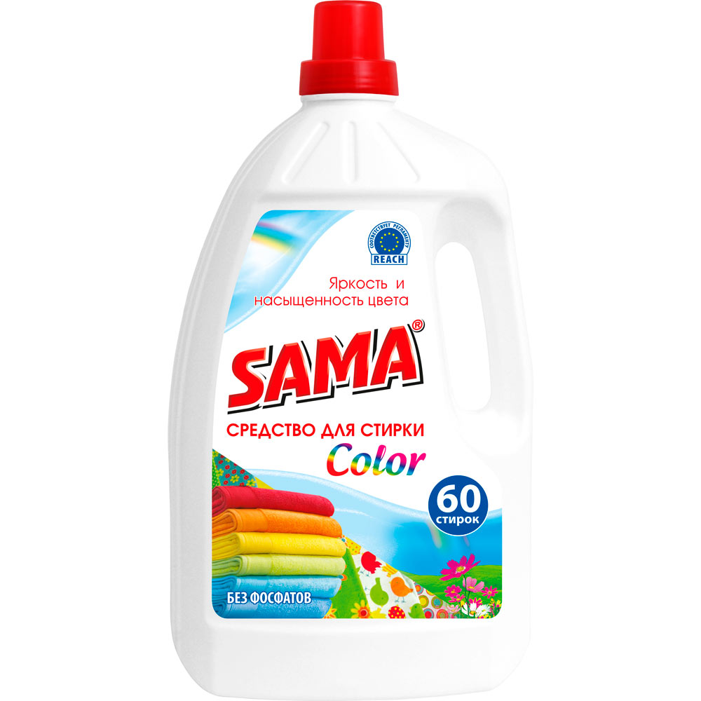 

Гель для стирки SAMA Color 3 л (4820020263850), Засіб для прання кольорових речей 3000 мл
