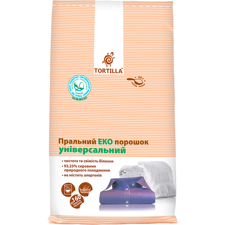 

Стиральный порошок TORTILLA ЕКО 8 кг (4820178060455), Пральний ЕКО порошок універсальний 8 кг