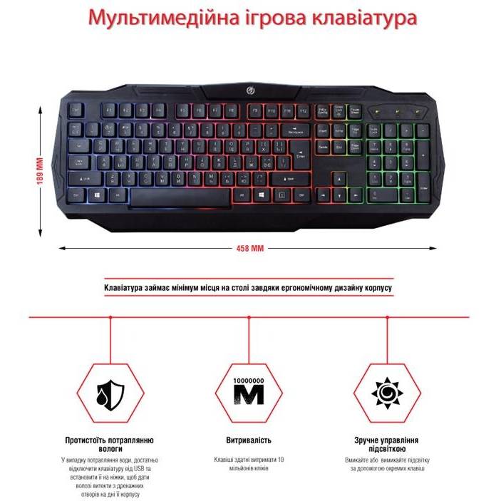 Мультимедийный комплект PIKO GX50 Black USB (1283126506208) Комплектация клавиатура