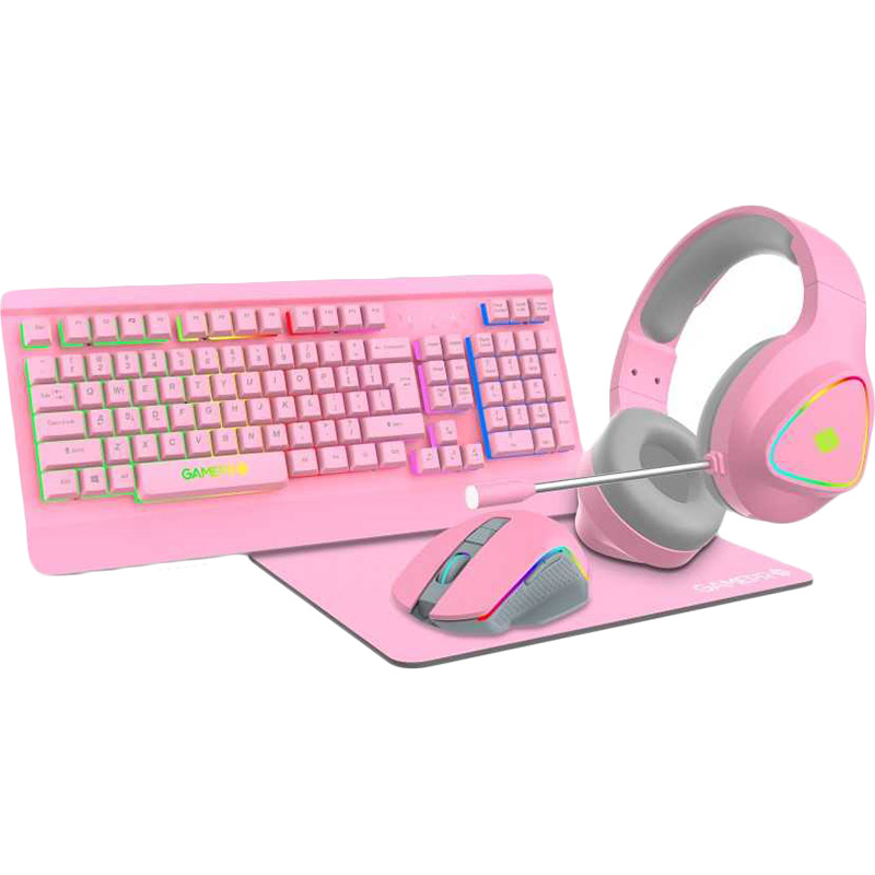 Игровой набор GamePro Pink 4 в 1 USB (GS1863) Комплектация клавиатура