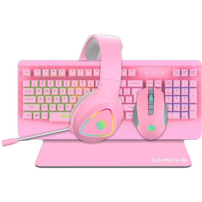 Игровой набор GamePro Pink 4 в 1 USB (GS1863) Комплектация гарнитура