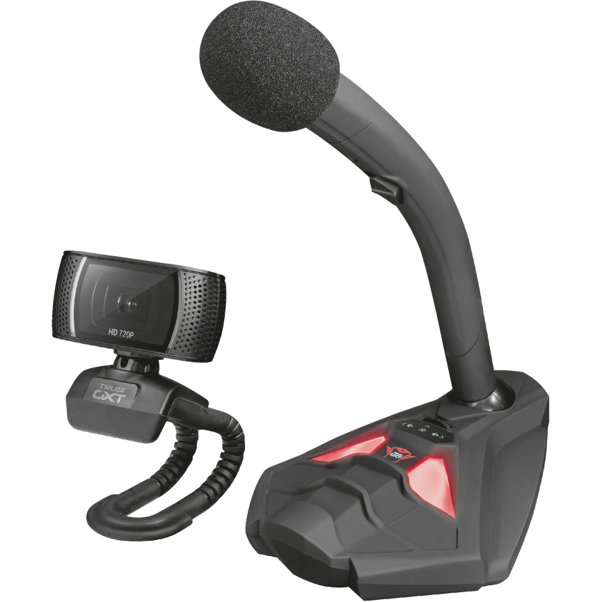 Набор TRUST GXT 786 REYNO Streaming Pack (webcam & microphone) 22096 Комплектация web-камера