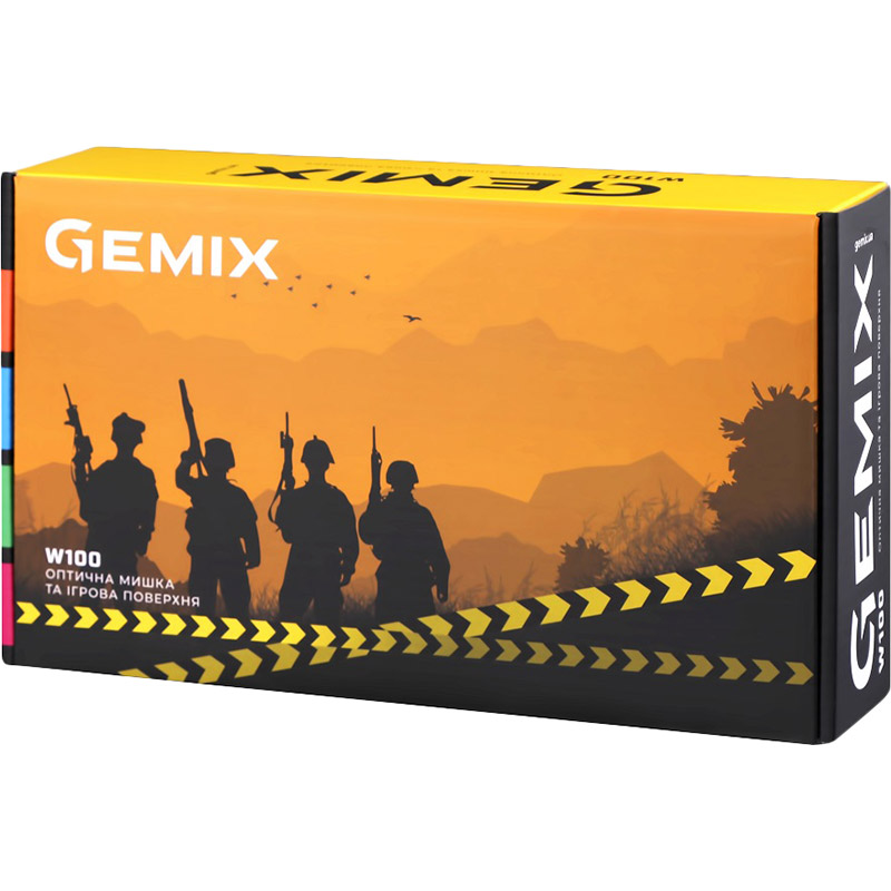 Покупка Мышь Gemix W100 USB Black Gray + игровая поверхность (W100Combo)