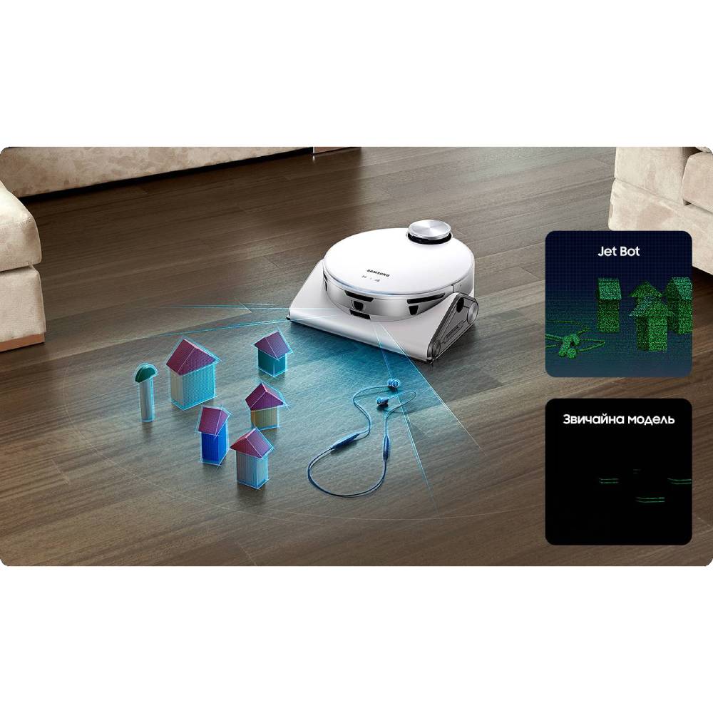 Робот-пилосос SAMSUNG Jet Bot AI Plus VR50T95735W/EV Керування смартфон