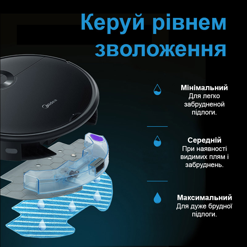 Робот-пилосос MIDEA I5C Керування смартфон