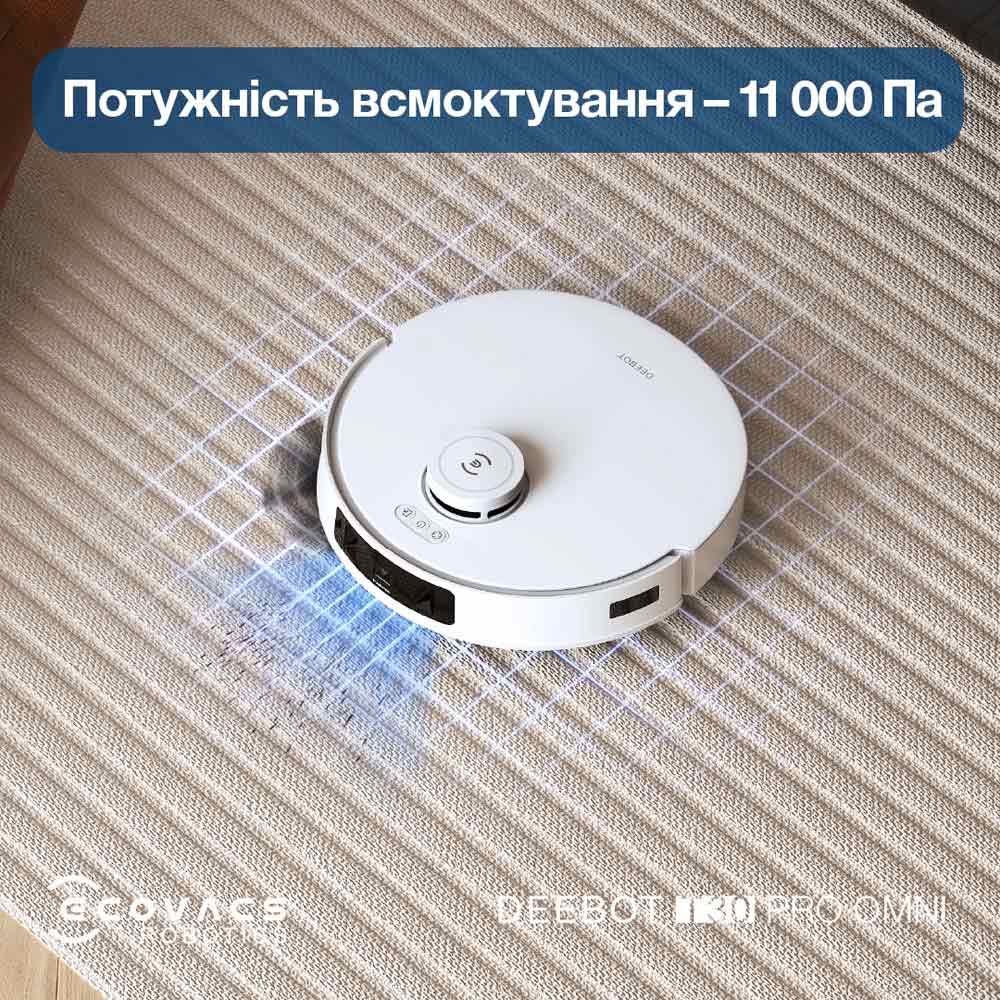 Робот-пилосос ECOVACS Deebot Ozmo T30 Pro OMNI White (DDX14) Робот-пилосос ECOVACS Deebot Ozmo T30 Pro OMNI White (DDX14) Тип прибирання вологе