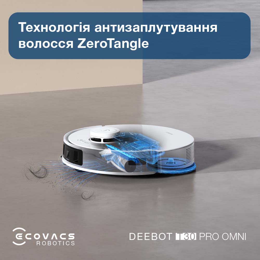 Робот-пилосос ECOVACS Deebot Ozmo T30 Pro OMNI White (DDX14) Фото Робот-пилосос ECOVACS Deebot Ozmo T30 Pro OMNI White (DDX14)