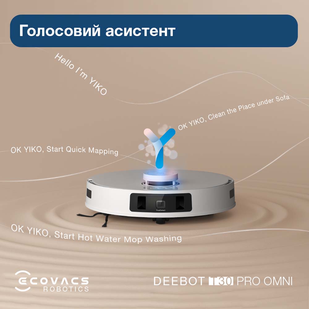 Робот-пилосос ECOVACS Deebot Ozmo T30 Pro OMNI White (DDX14) Зовнішній вигляд Робот-пилосос ECOVACS Deebot Ozmo T30 Pro OMNI White (DDX14)