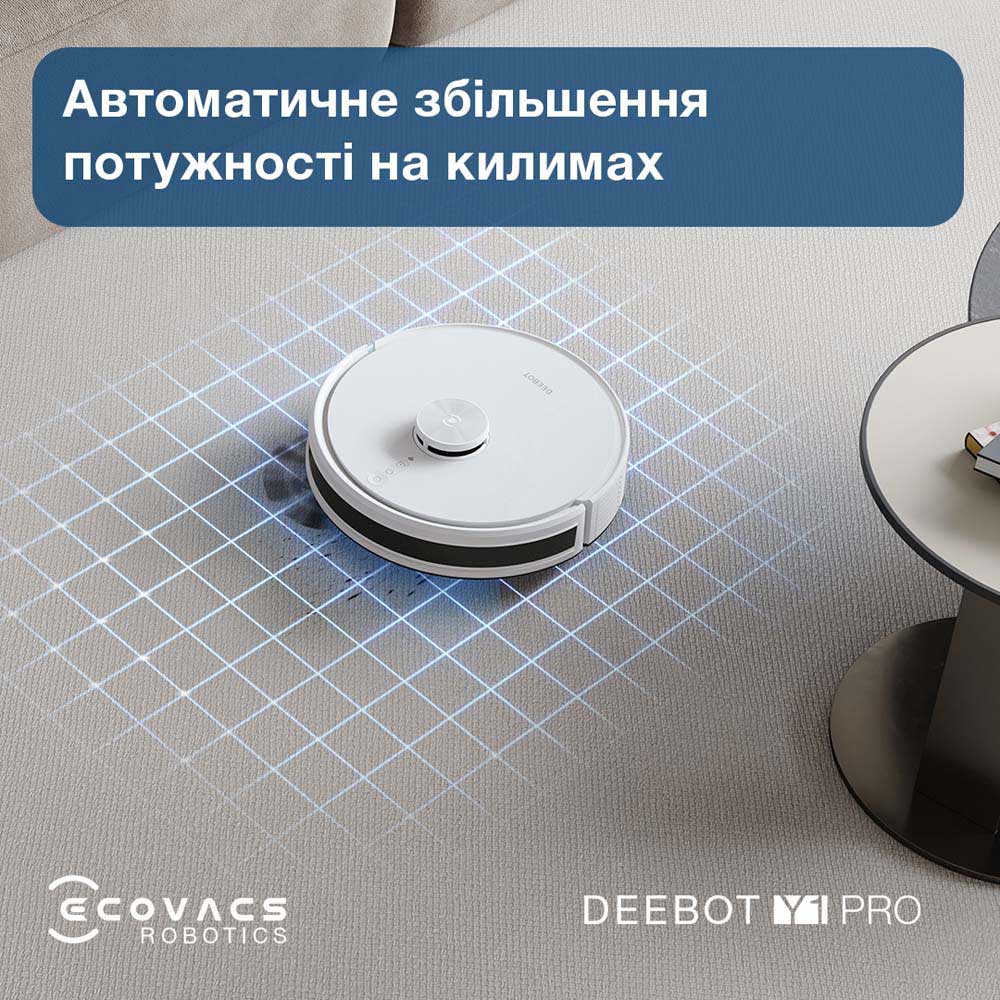 Робот-пылесос ECOVACS DEEBOT OZMO Y1 Pro White Тип уборки влажная 