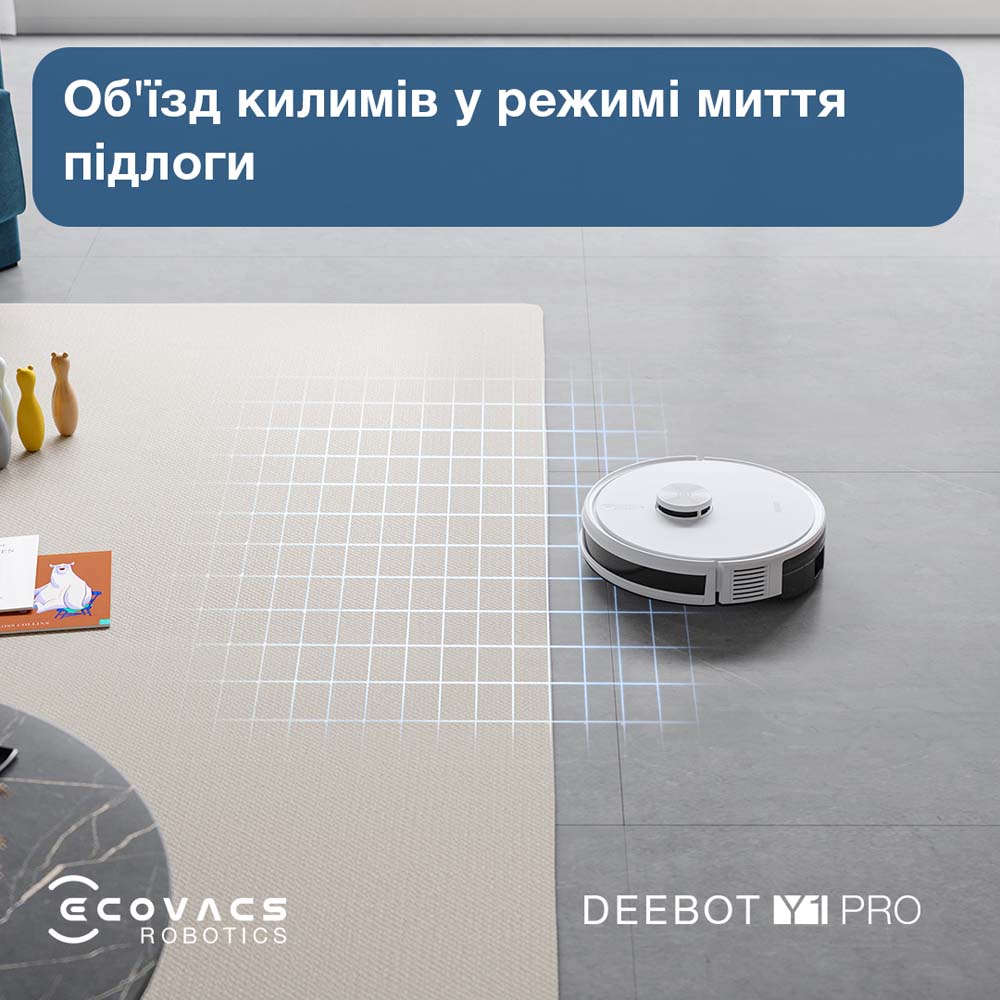 Робот-пылесос ECOVACS DEEBOT OZMO Y1 Pro White Управление смартфон