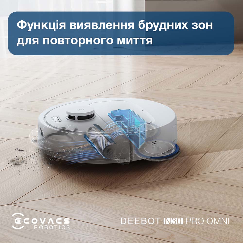 Робот-пилосос ECOVACS N30 PRO YDLX11-1 White Робот-пилосос ECOVACS N30 PRO YDLX11-1 White Керування на корпусі