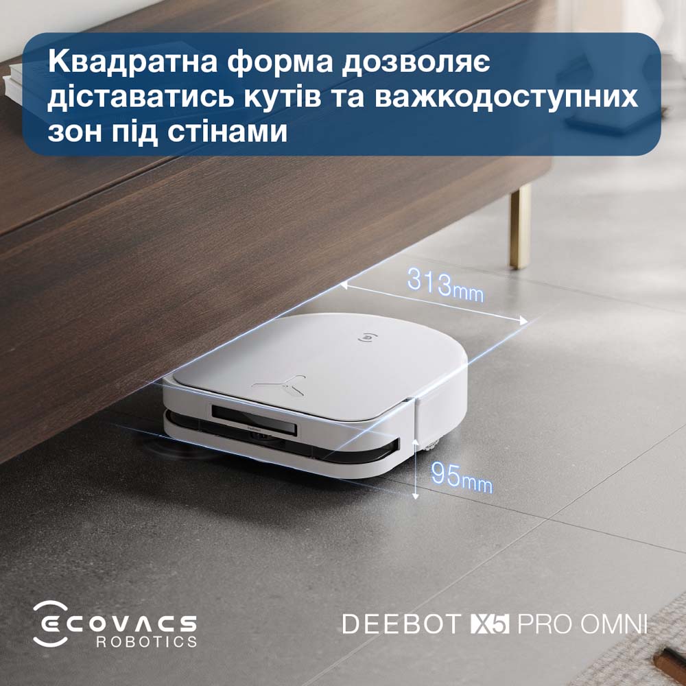 Внешний вид Робот-пылесос ECOVACS X5PRO OMNI DDX39 WH