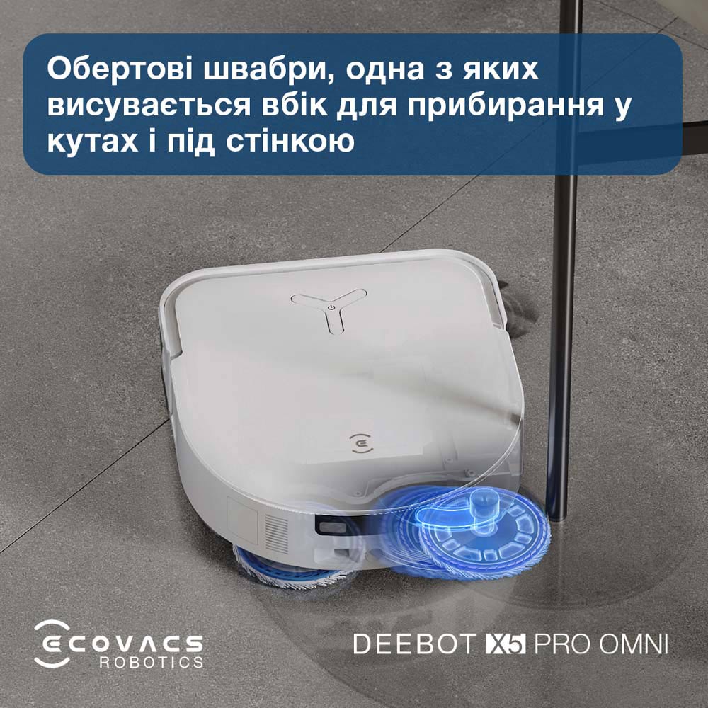 Робот-пылесос ECOVACS X5PRO OMNI DDX39 WH Управление голосом