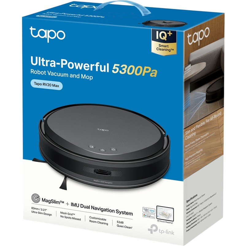 Робот-пилосос TP-LINK Tapo RV20 Max Управление смартфон