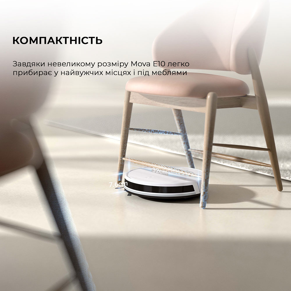 В Фокстрот Робот-пылесос MOVA E10 White (RGE12GA)