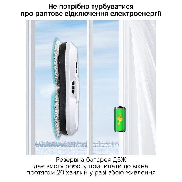 Робот для миття вікон INSPIRE RN2-18 White (RN2-18) Тип прибирання вологе