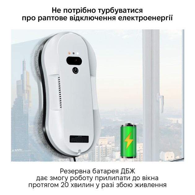 Робот для миття вікон INSPIRE RN2-19 White (RN2-19) Керування пульт