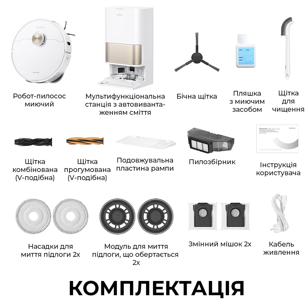 В Фокстрот Робот-пылесос DREAME L40s Pro Ultra White