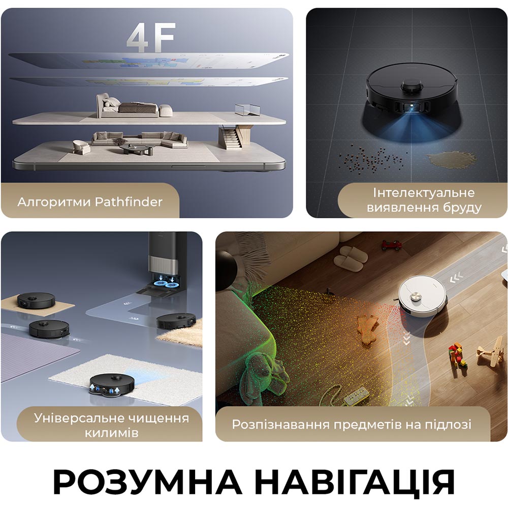 Робот-пылесос DREAME L40s Pro Ultra Black (RLL74CE-Bl) Управление пульт