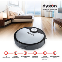 Робот-пилосос DYXON MEGAVAC 3000S PRO Wet Clean Black-Silver