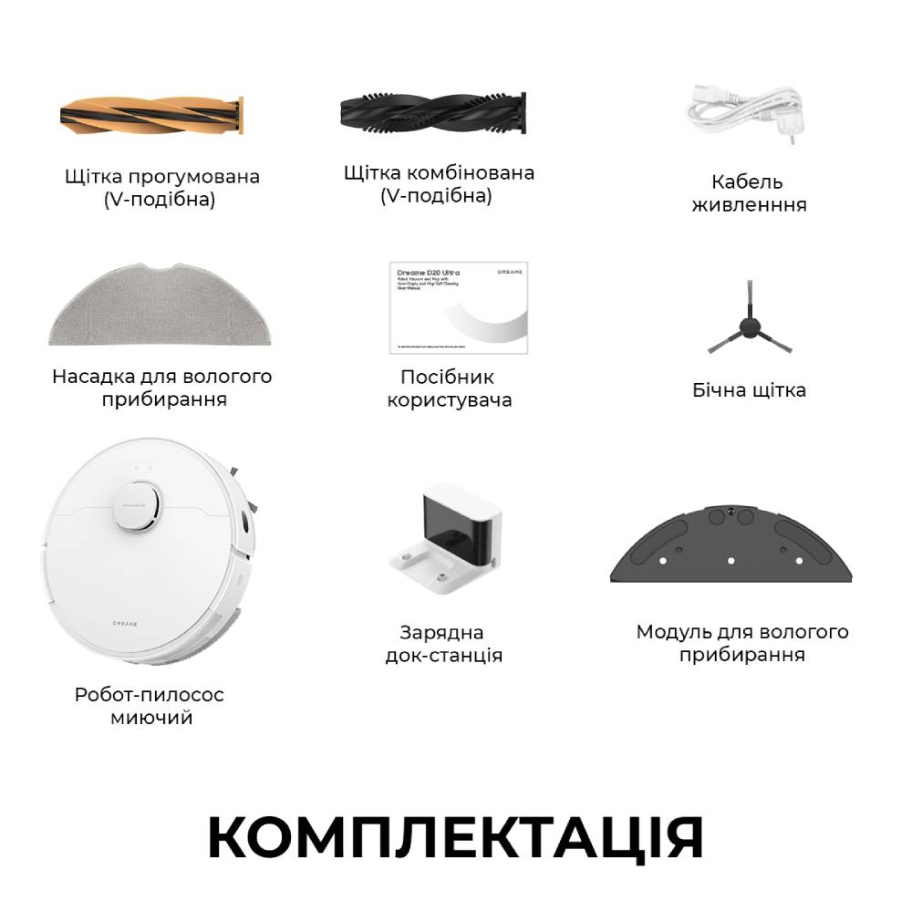 У Фокстрот Робот-пилосос DREAME D20 White