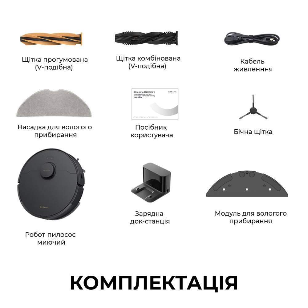 В Фокстрот Робот-пылесос DREAME D20 Black