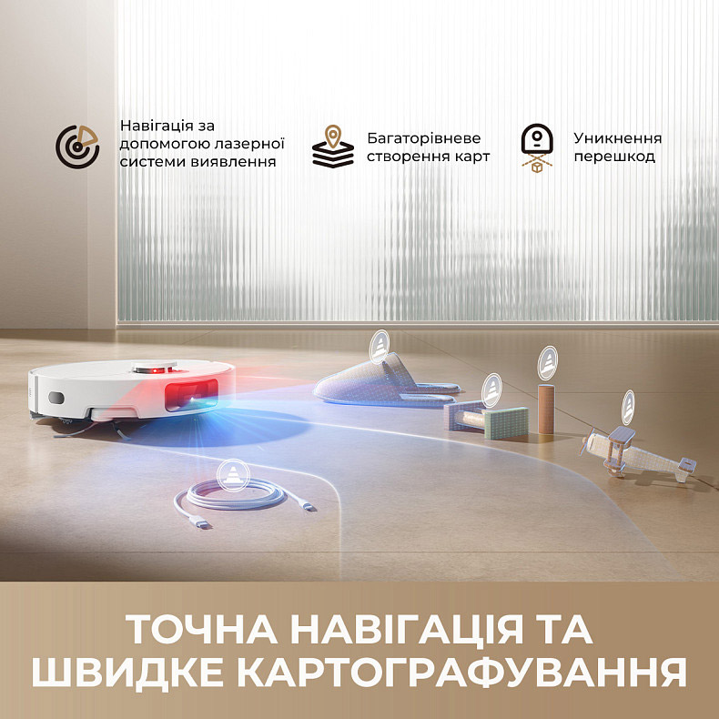 Робот-пылесос DREAME D20 PRO PLUS BLACK Управление смартфон