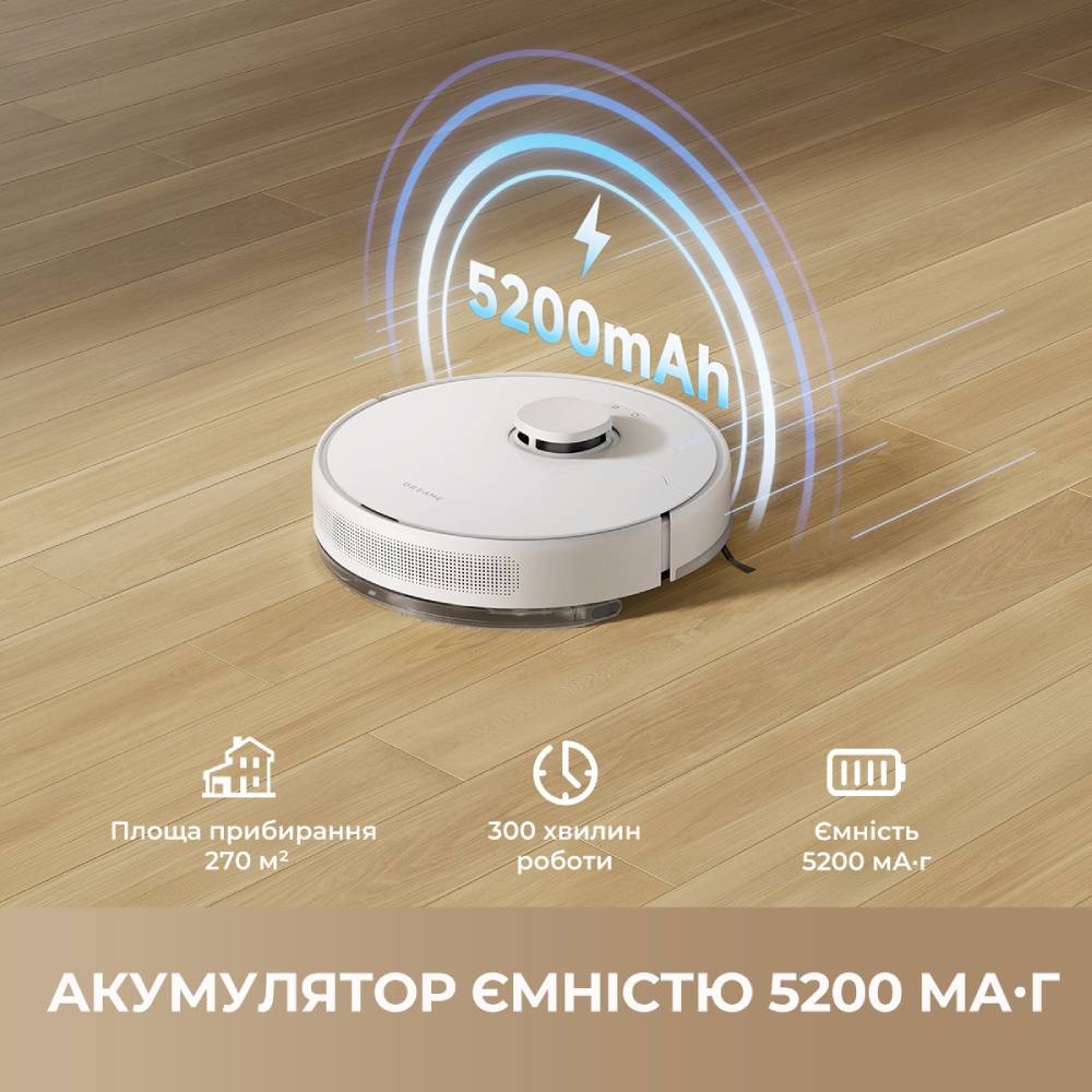 Робот-пылесос DREAME F10 White Управление смартфон