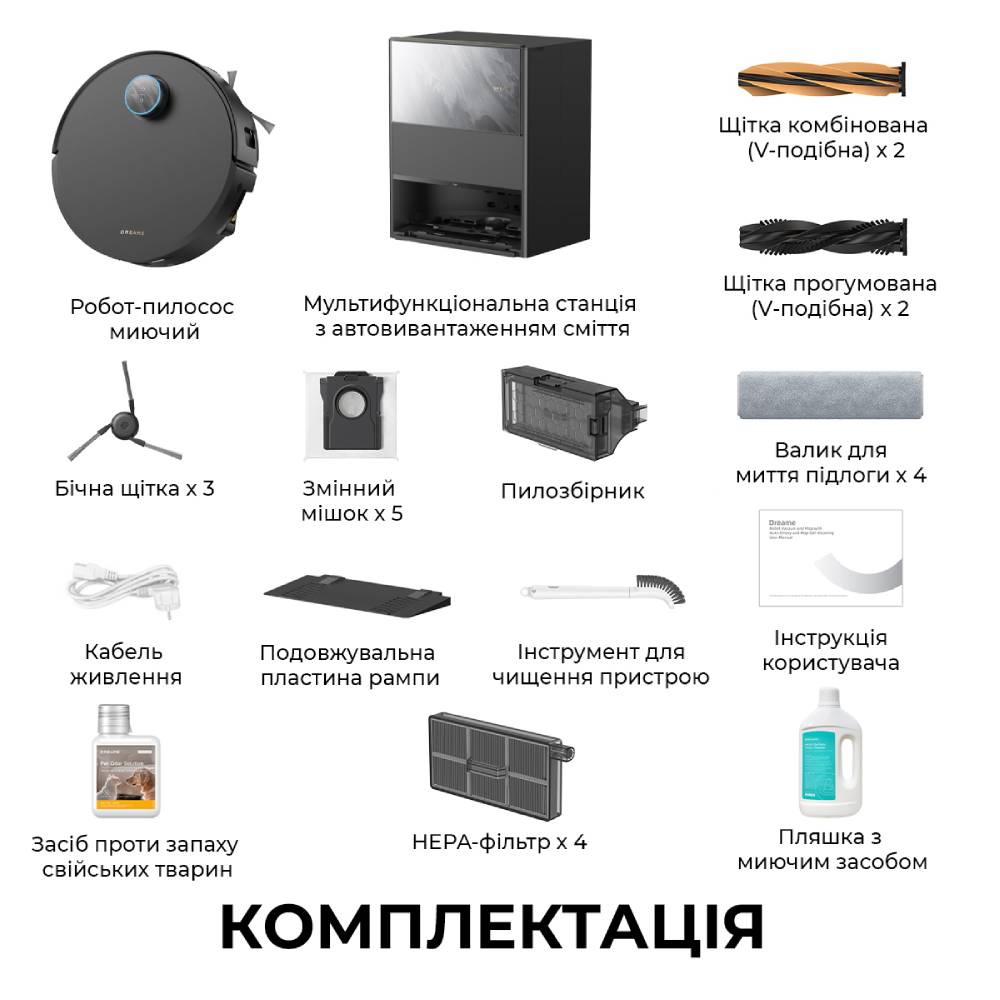 Фото 16 Робот-пылесос DREAME Aqua 10 Ultra Track Complete Black (RLR81CE-1-BL)