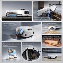 Робот-пилосос DREAME Aqua 10 Roller Black (RLH31CE-BL)