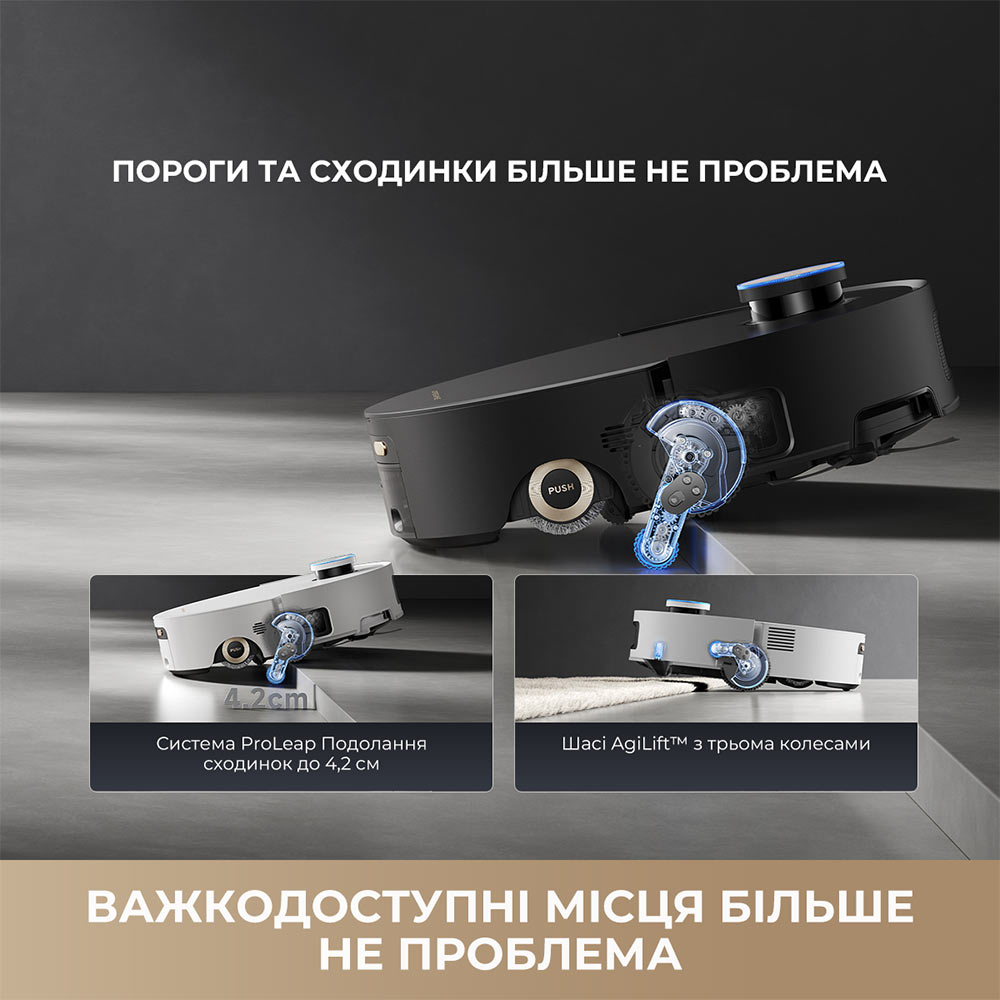 Робот-пылесос DREAME AQUA10 ULT ROLLER (RLH71DE-1-BL) Управление смартфон
