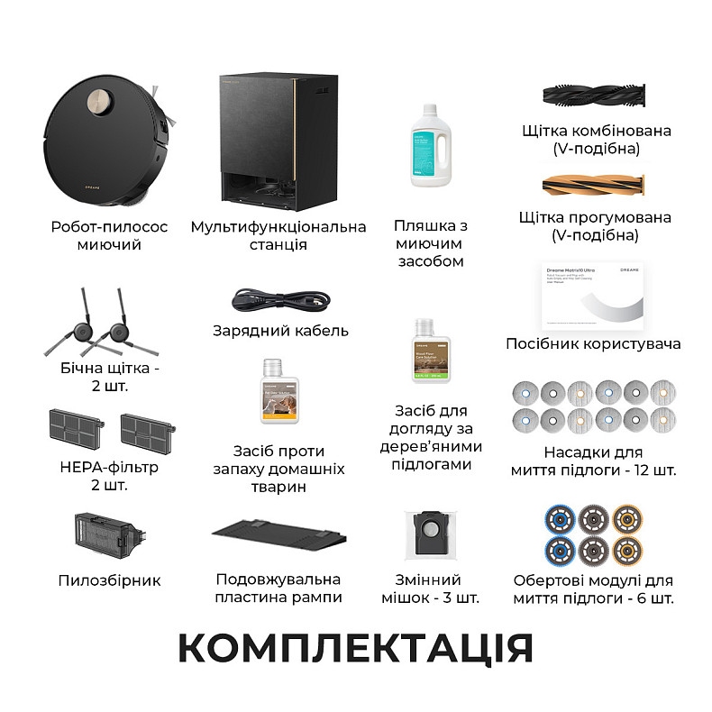 Изображение Робот-пылесос DREAME Bot MatriX 10 Ultra Black