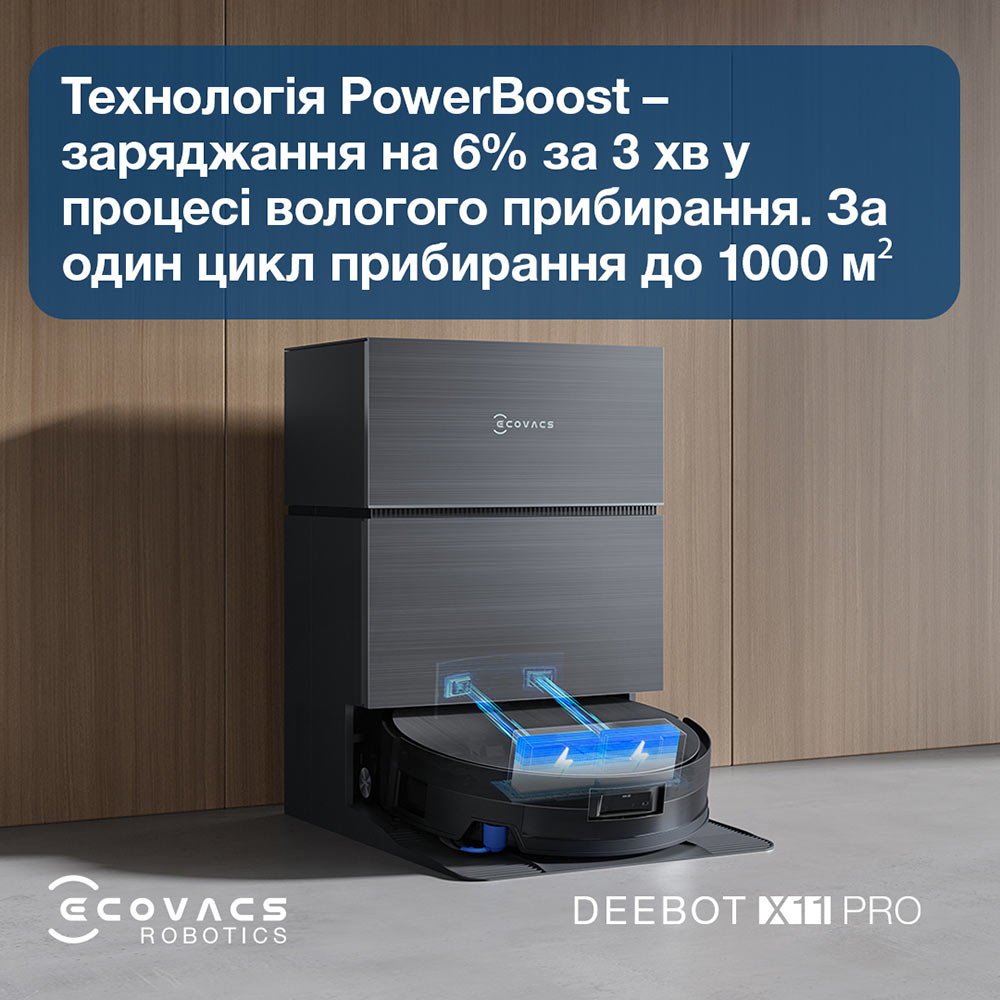Робот-пылесос ECOVACS X11 PRO OMNI Управление на корпусе