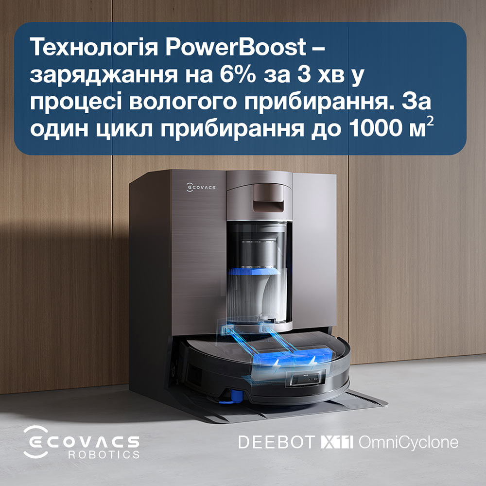 Робот-пылесос ECOVACS X11 OMNICYCLONE Управление голосом