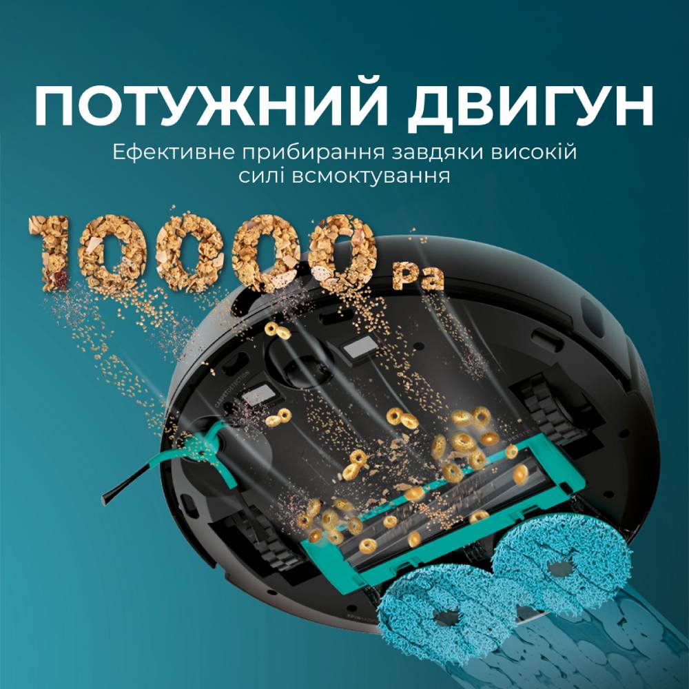 Робот-пилосос CECOTEC Conga 9590 Spin Revolution Ultra Power Home (A01_EU01_100146) Тип прибирання сухе