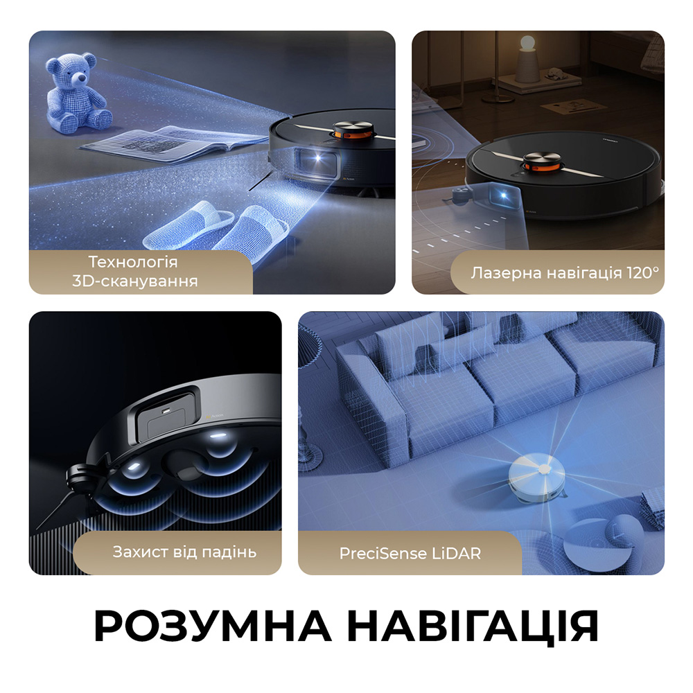 Робот-пилосос DEERMA X80 Ultra (DEM-X80Ultra) Керування смартфон