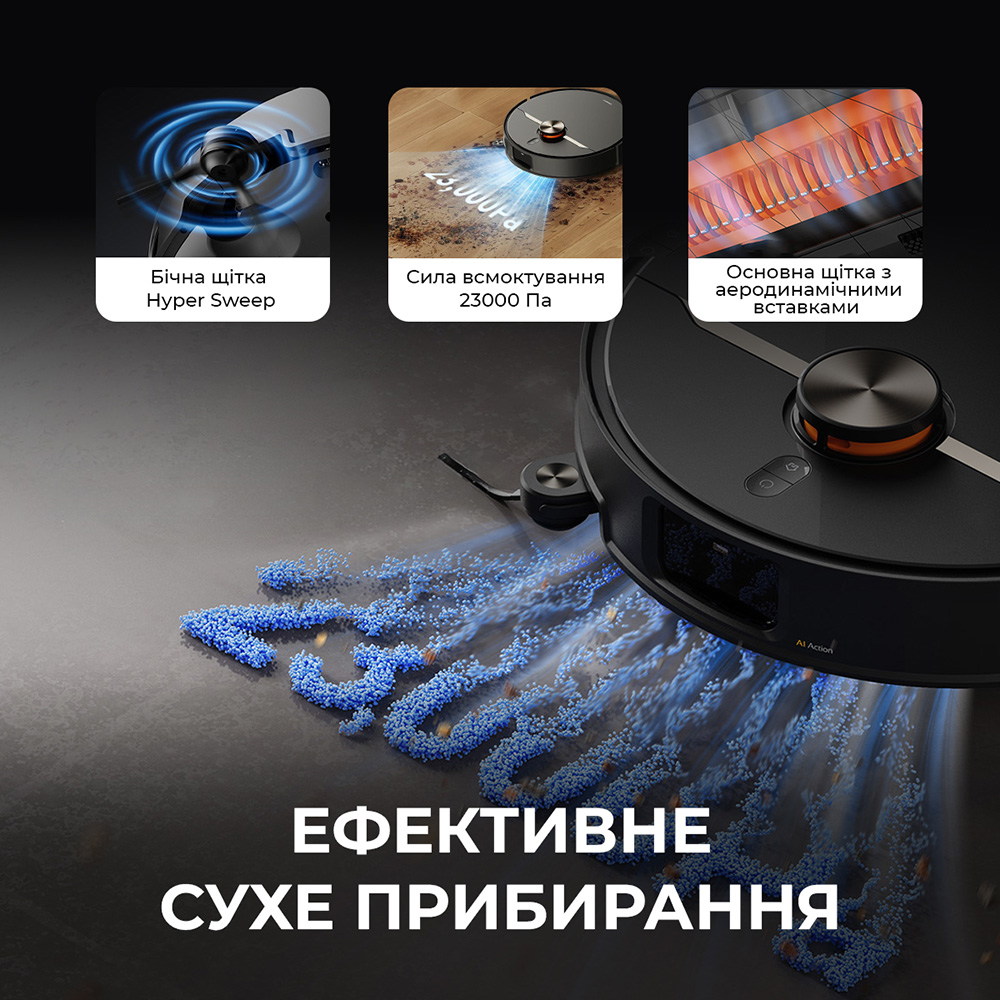 Робот-пилосос DEERMA X80 Ultra (DEM-X80Ultra) Тип прибирання сухе