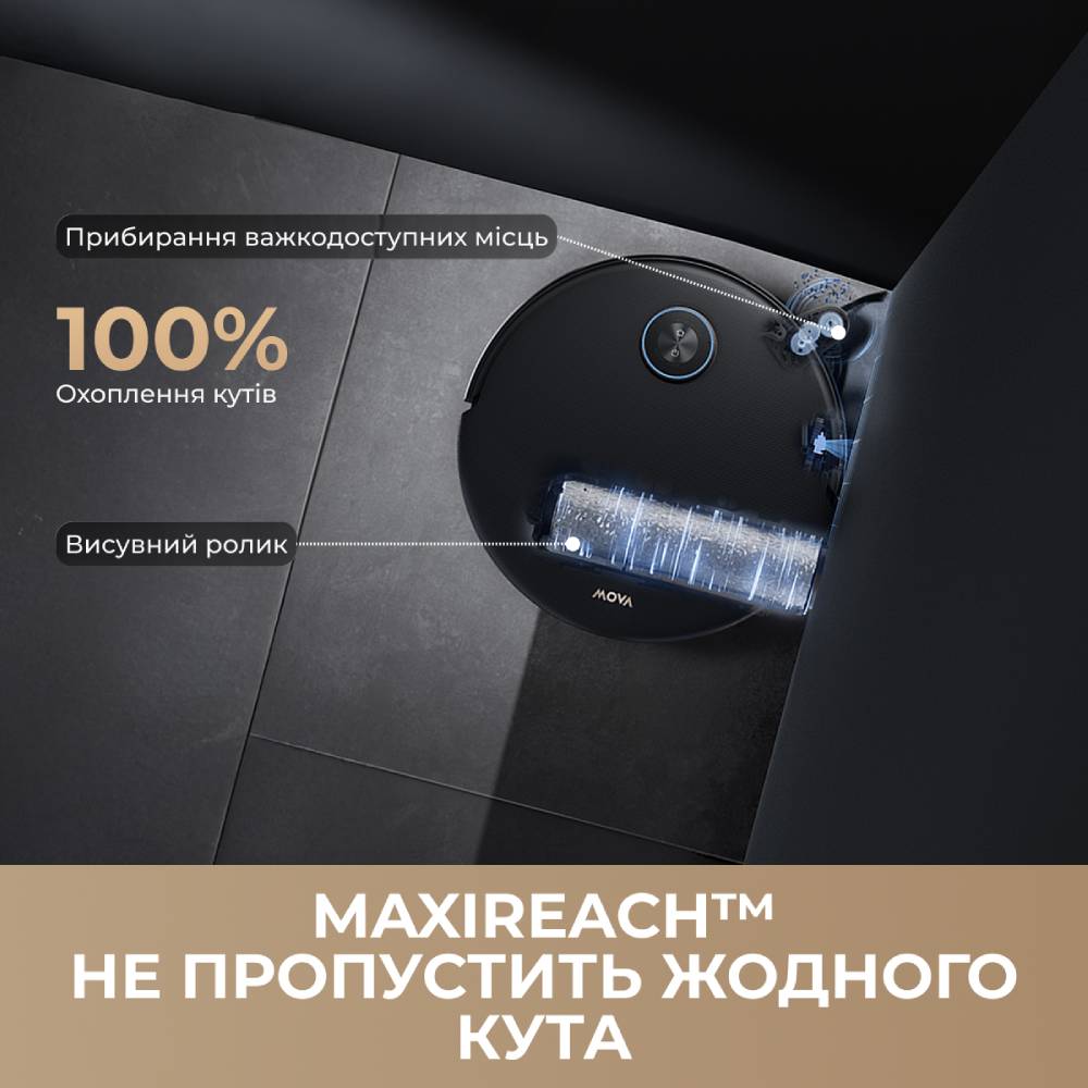 Робот-пылесос MOVA Z60 Ultra Roller Complete Black-EUA Управление смартфон