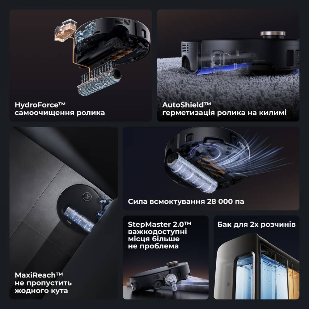 Изображение Робот-пылесос MOVA Z60 Ultra Roller Complete Black-EUA