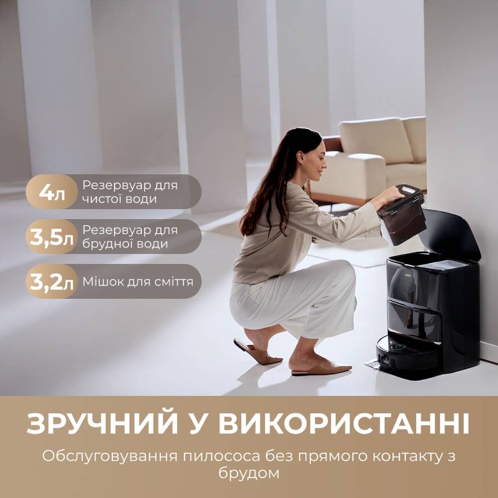 В Фокстрот Робот-пылесос MOVA Z60 Ultra Roller Complete Black-EUA