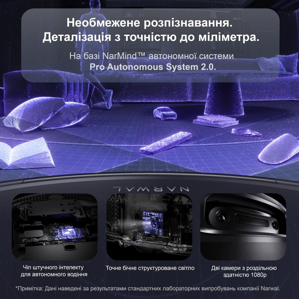 Робот-пилосос NARWAL Flow 2 Compact Dock Black (YJCC036) — фото 9