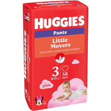 Підгузки-трусики HUGGIES Little Movers 3 (6-11 кг) Mega 58 шт Girl (5029053547480)