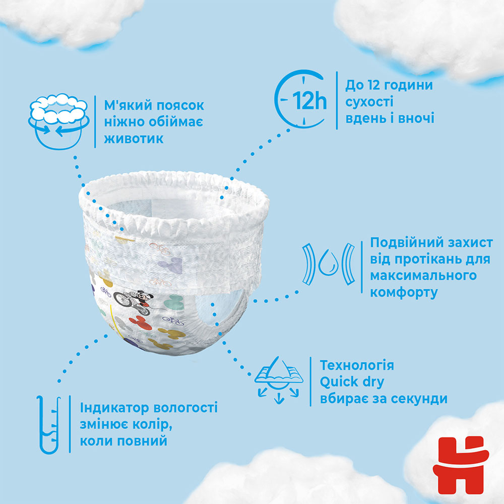 Заказать Подгузники-трусики HUGGIES Pants 4 (9-14 кг) Mega 52 шт Boy (5029053547534)