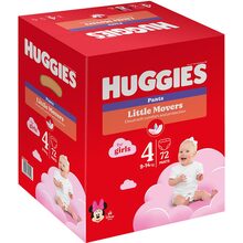 Підгузки-трусики HUGGIES Little Movers 4 (9-14 кг) Box 72 шт Girl (5029053564098)